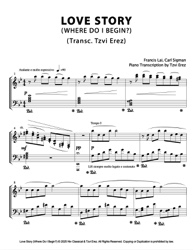 Adagio piano notes first page
